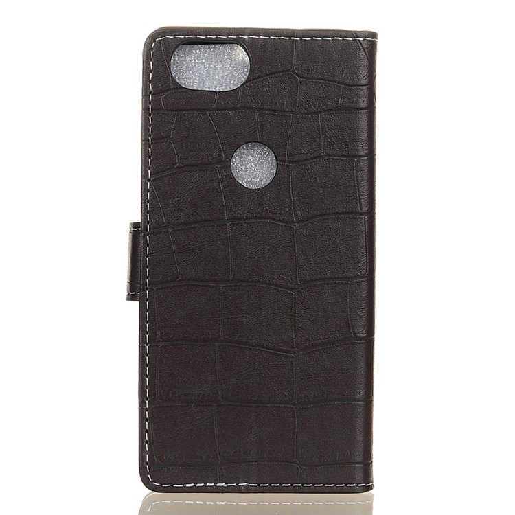 Retro Crocodile Texture PU Leather Wallet Stand Case for Google Pixel 3 XL / XL3 - Black-3