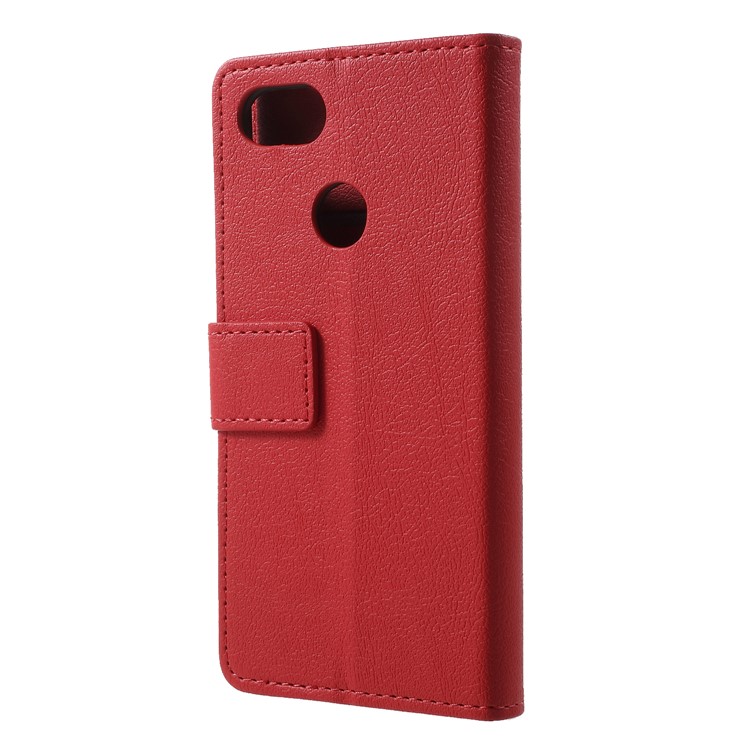 Wallet Stand Flip Leather Mobile Phone Cover for Google Pixel 3 - Red-2