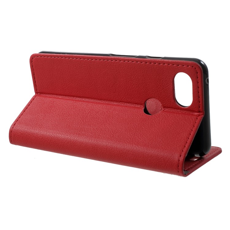 Wallet Stand Flip Leather Mobile Phone Cover for Google Pixel 3 - Red-4