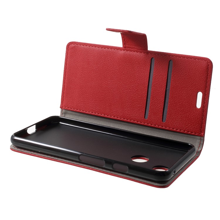 Wallet Stand Flip Leather Mobile Phone Cover for Google Pixel 3 - Red-5