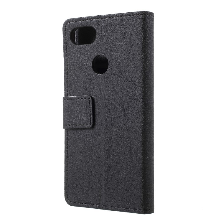 Wallet Stand Flip Leather Mobile Phone Case for Google Pixel 3 - Black-2