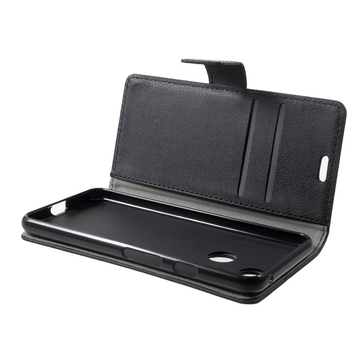 Wallet Stand Flip Leather Mobile Phone Case for Google Pixel 3 - Black-6