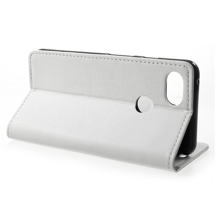 Wallet Stand Flip Leather Mobile Phone Shell for Google Pixel 3 - White-4