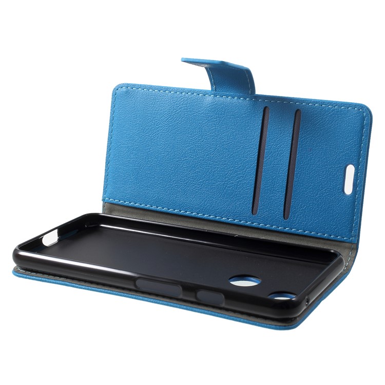Wallet Stand Flip Leather Mobile Protective Case Cover for Google Pixel 3 - Blue-5