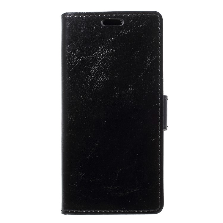 Crazy Horse Texture Wallet Stand PU Leather Cover for Google Pixel 3 - Black-1