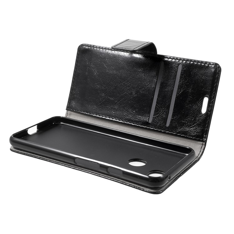 Crazy Horse Texture Wallet Stand PU Leather Cover for Google Pixel 3 - Black-6