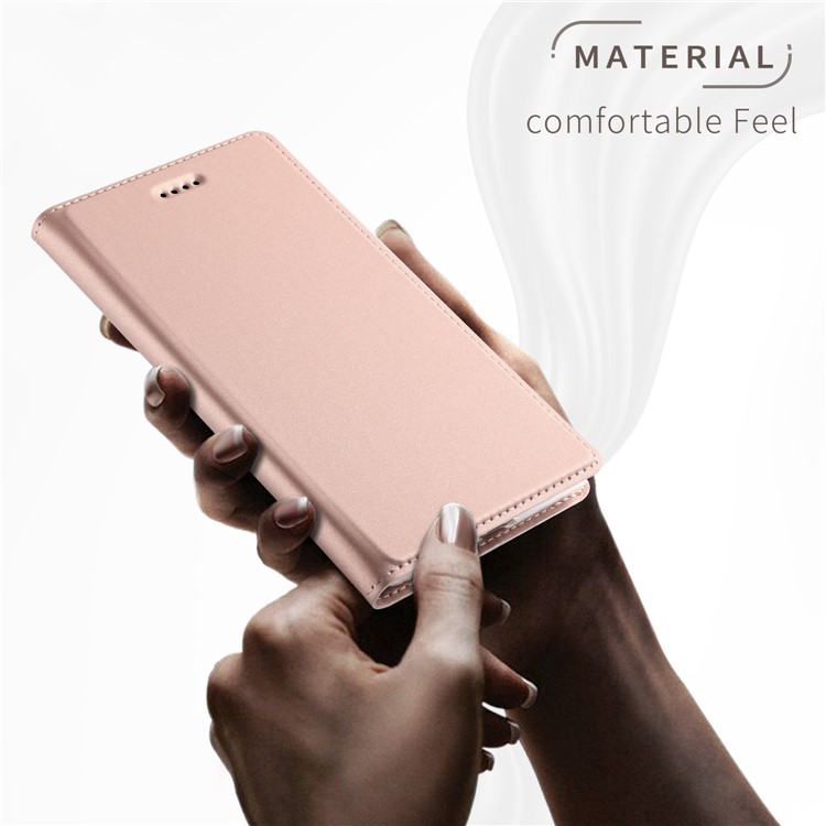 Auto-absorbed Leather Card Slot Case with Stand for Google Pixel 3 XL/XL3 - Rose Gold-2