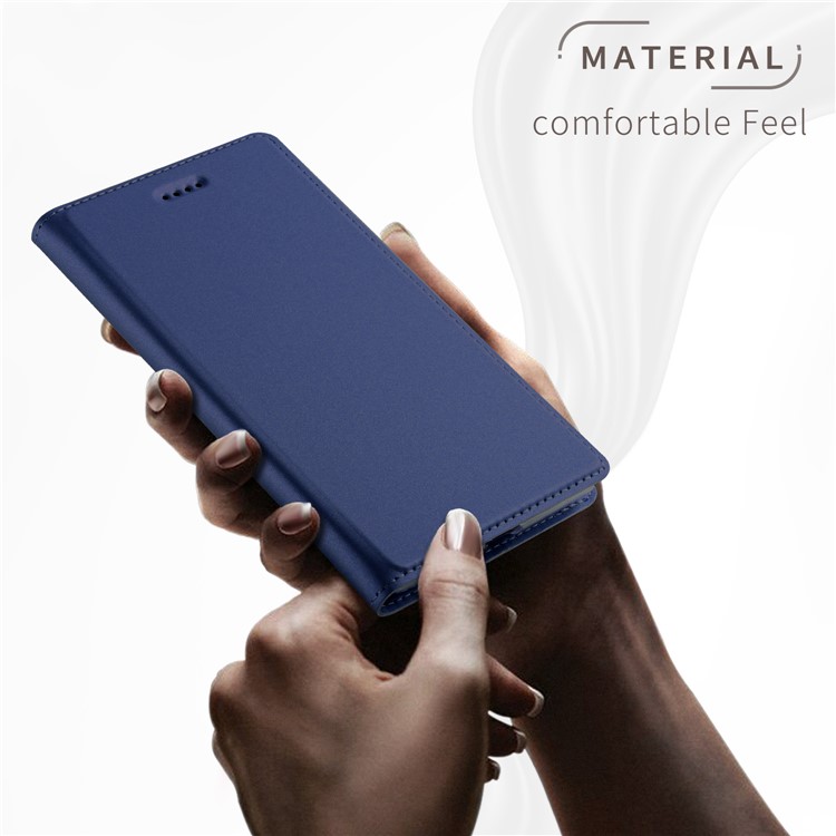 Auto-absorbed Leather Card Holder Shell with Stand for Google Pixel 3 XL/XL3 - Dark Blue-2