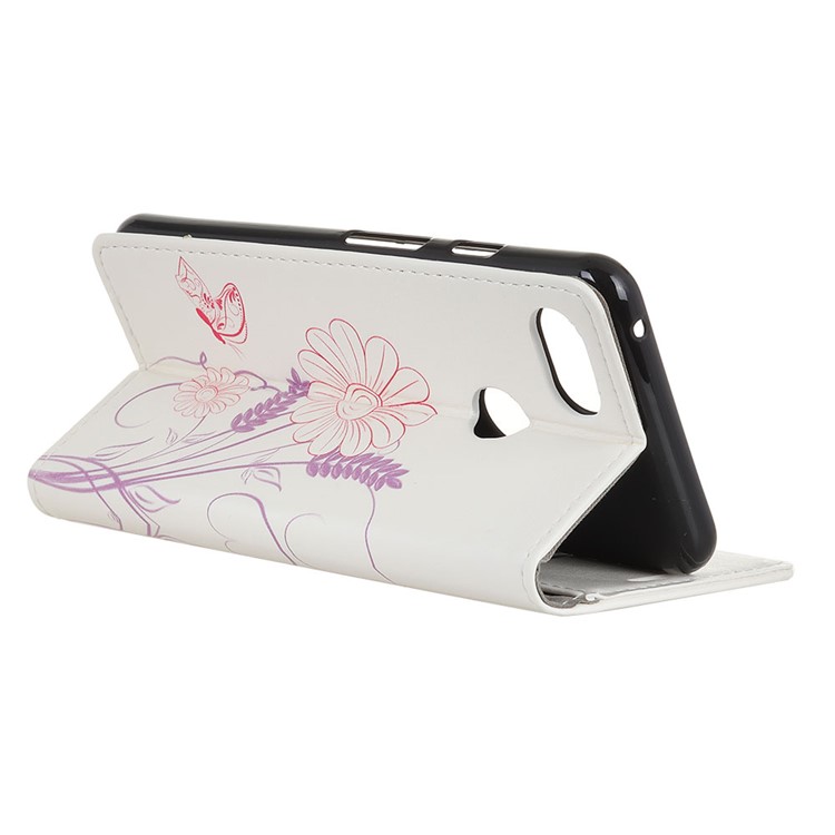 Pattern Printing Magnetic Leather Stand Case for Google Pixel 3 - Flowers Pattern-3