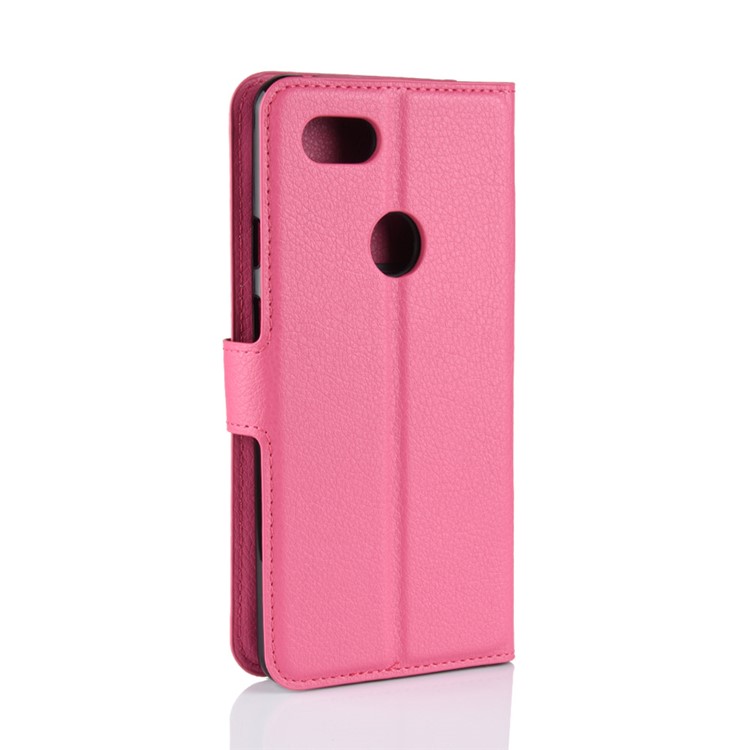 Litchi Texture Wallet Stand Leather Folio Case for Google Pixel 3 - Rose-6