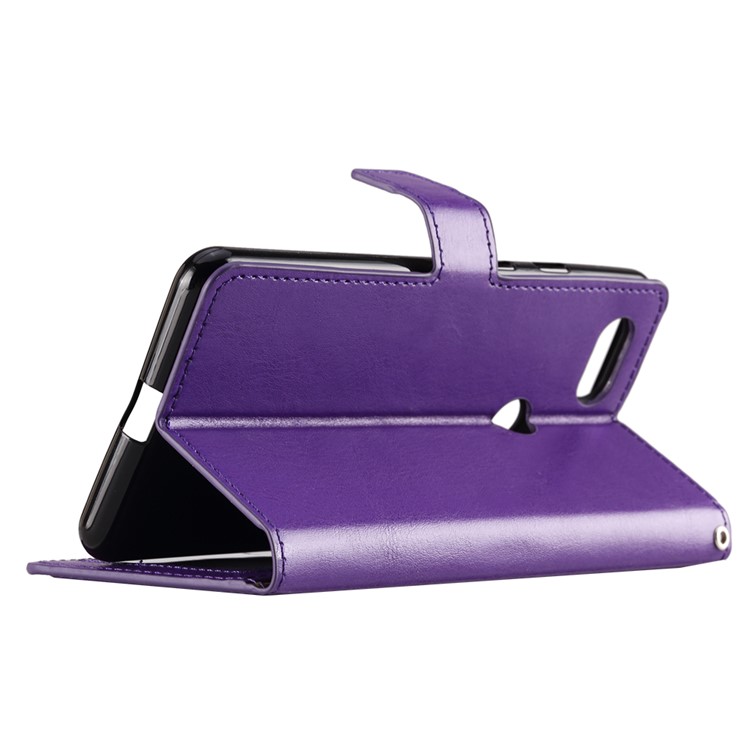Crazy Horse Texture Wallet Stand Leather Mobile Phone Case for Google Pixel 3 XL / XL3 - Purple-5