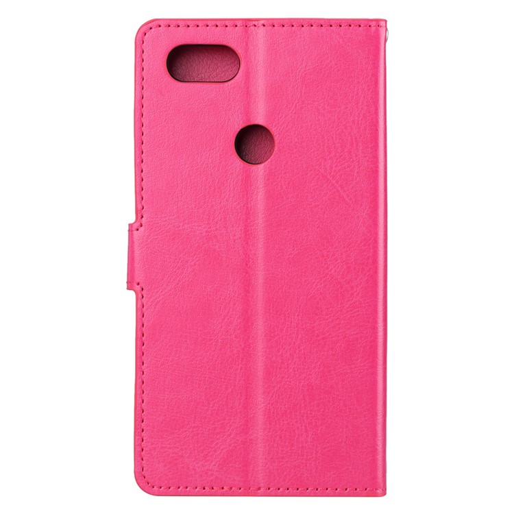 Crazy Horse Texture Wallet Stand Leather Casing for Google Pixel 3 - Rose-3