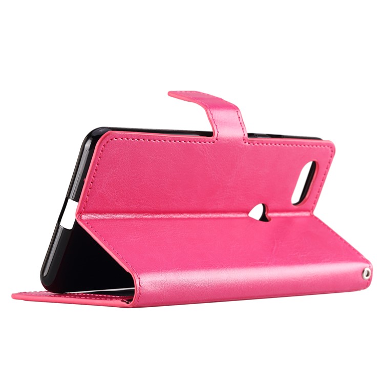 Crazy Horse Texture Wallet Stand Leather Casing for Google Pixel 3 - Rose-5