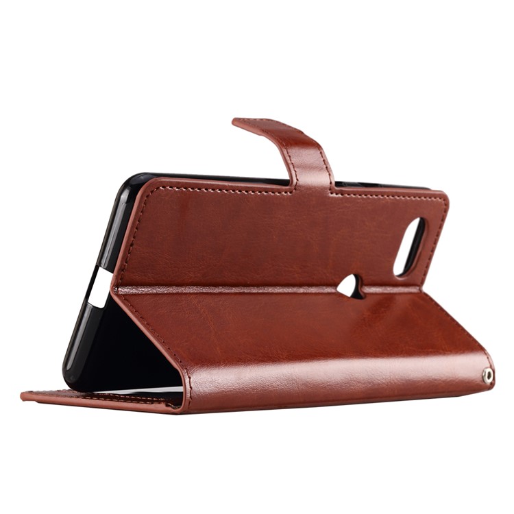 Crazy Horse Texture Wallet Stand Leather Case Accessory for Google Pixel 3 - Brown-5