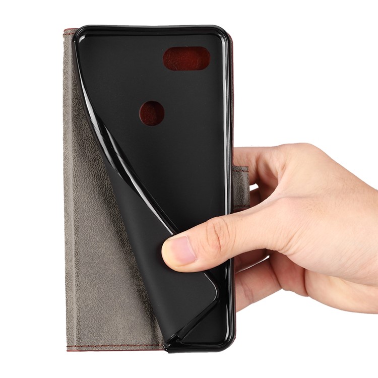 Crazy Horse Texture Wallet Stand Leather Case Accessory for Google Pixel 3 - Brown-6