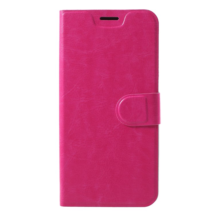 Crazy Horse Texture Stand Leather Card Holder Mobile Case (Built-in Steel Sheet) for Google Pixel 3 XL/XL3 - Rose-3