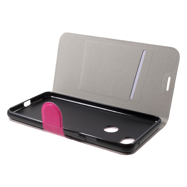 Crazy Horse Texture Stand Leather Card Holder Mobile Case (Built-in Steel Sheet) for Google Pixel 3 XL/XL3 - Rose-5