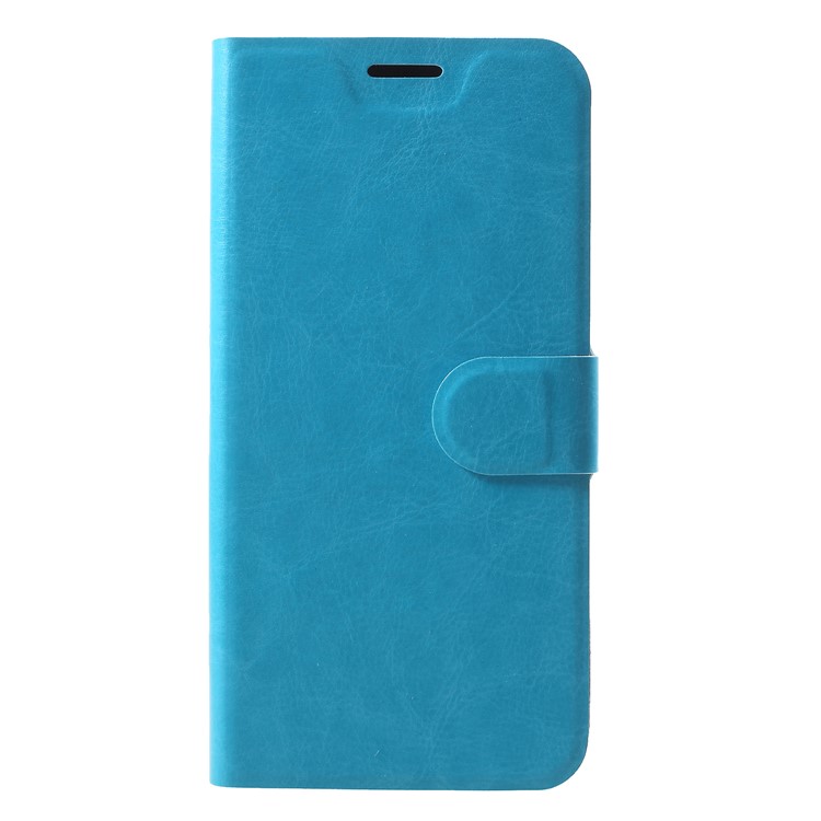 Crazy Horse Texture Stand Leather Card Holder Cell Phone Case (Built-in Steel Sheet) for Google Pixel 3 XL/XL3 - Blue-1