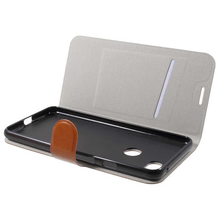 Crazy Horse Texture Stand Leather Card Holder Protective Case (Built-in Steel Sheet) for Google Pixel 3 XL/XL3 - Brown-5
