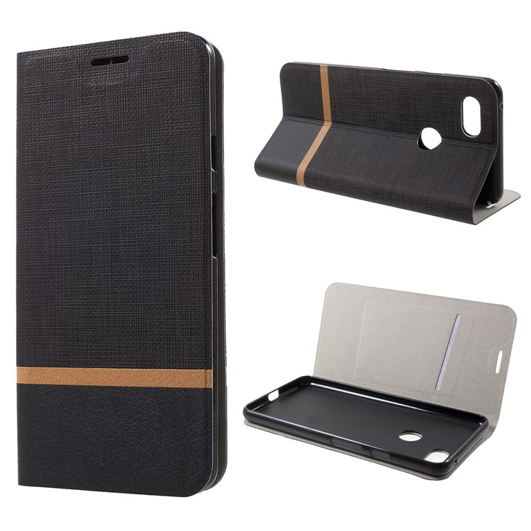 Cross Pattern Leather Card Holder Phone Cover (Built-in Steel Sheet) for Google Pixel 3 XL/XL3 - Black-1