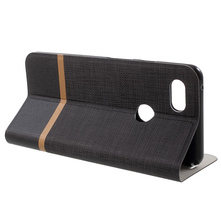 Cross Pattern Leather Card Holder Phone Cover (Built-in Steel Sheet) for Google Pixel 3 XL/XL3 - Black-4