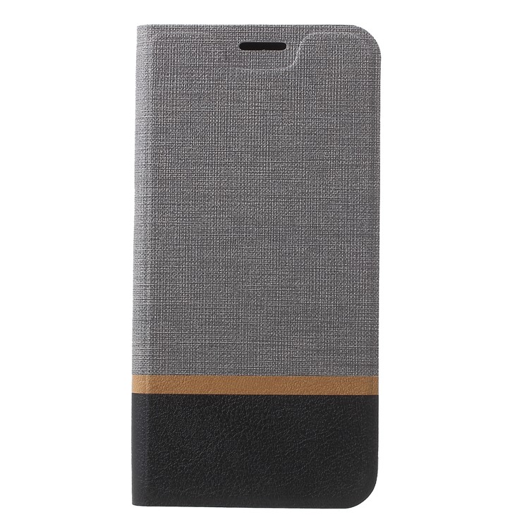 Cross Pattern Leather Card Slot Phone Case (Built-in Steel Sheet) for Google Pixel 3 XL/XL3 - Grey-1