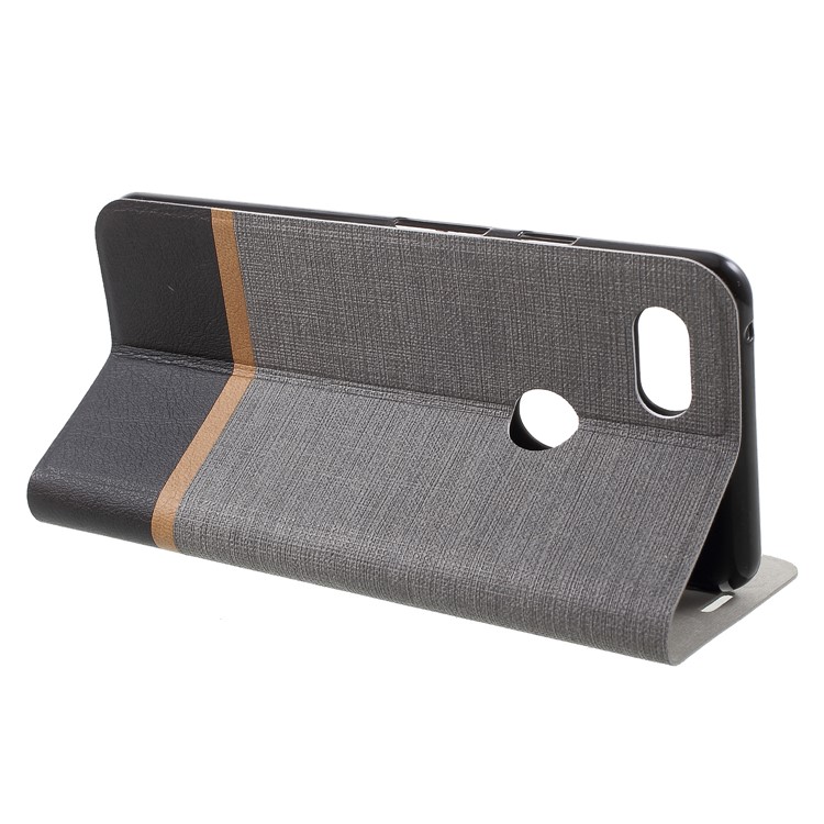 Cross Pattern Leather Card Slot Phone Case (Built-in Steel Sheet) for Google Pixel 3 XL/XL3 - Grey-4