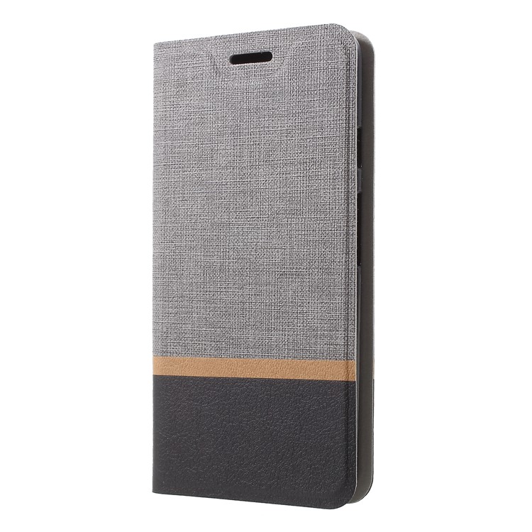 Cross Texture PU Leather Card Holder Stand Case for Google Pixel 3 - Grey-3
