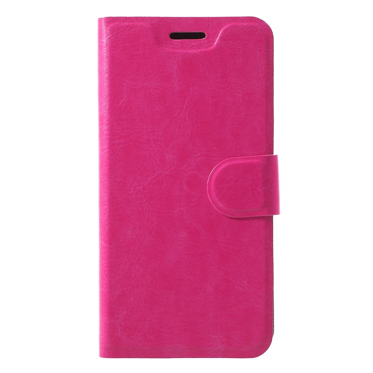 For Google Pixel 3 Crazy Horse Texture Stand Leather Card Holder Mobile Casing - Rose-3