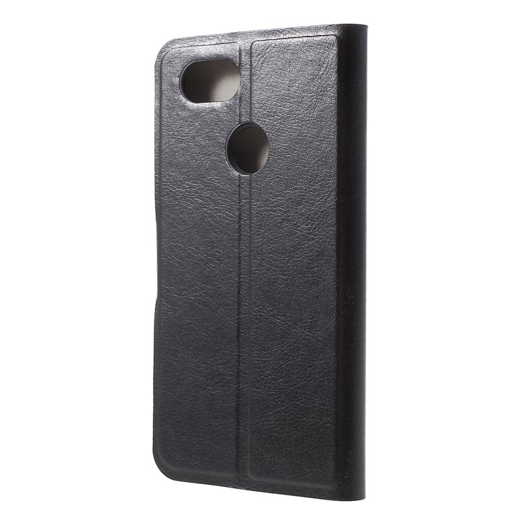 For Google Pixel 3 Crazy Horse Texture Stand Leather Card Holder Mobile Case - Black-2