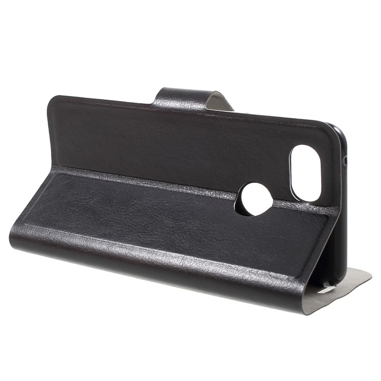 For Google Pixel 3 Crazy Horse Texture Stand Leather Card Holder Mobile Case - Black-5