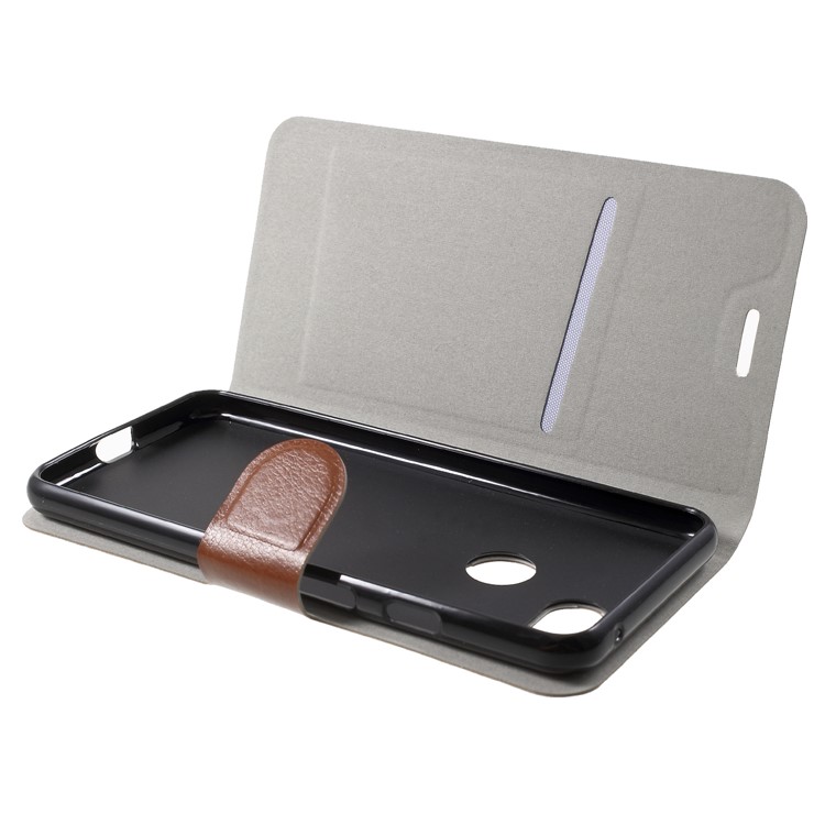 For Google Pixel 3 Crazy Horse Texture Stand Leather Card Holder Mobile Shell - Brown-5