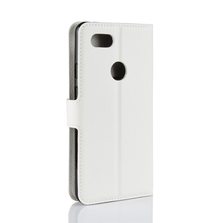 Litchi Texture Wallet Stand Leather Protective Cover for Google Pixel 3 XL / XL3 - White-6