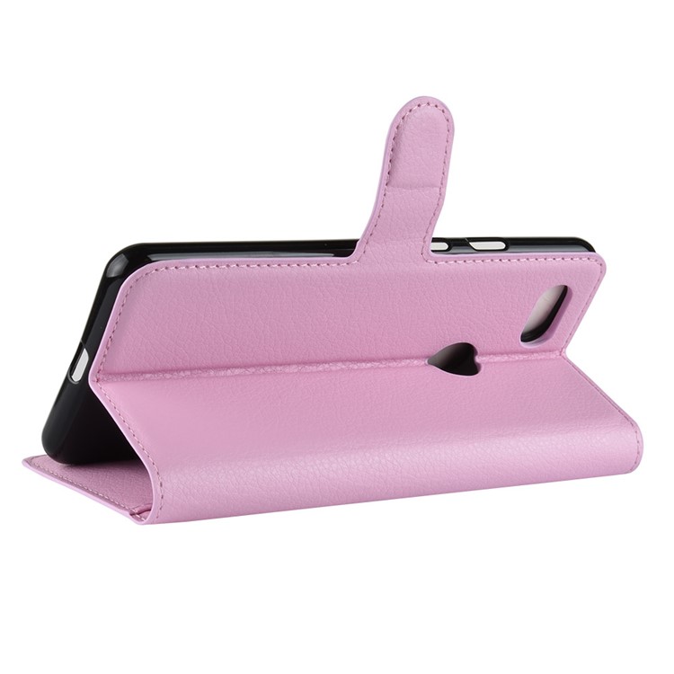 Litchi Texture Wallet Stand Leather Cellphone Cover for Google Pixel 3 XL / XL3 - Pink-5