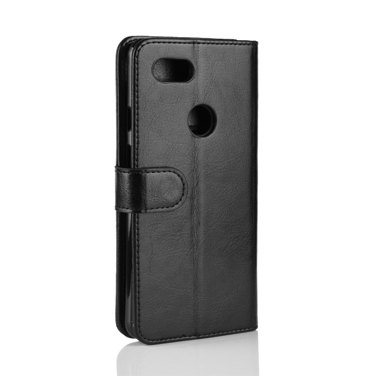 Crazy Horse Texture Wallet Stand Leather Mobile Case for Google Pixel 3 XL / XL3 - Black-7