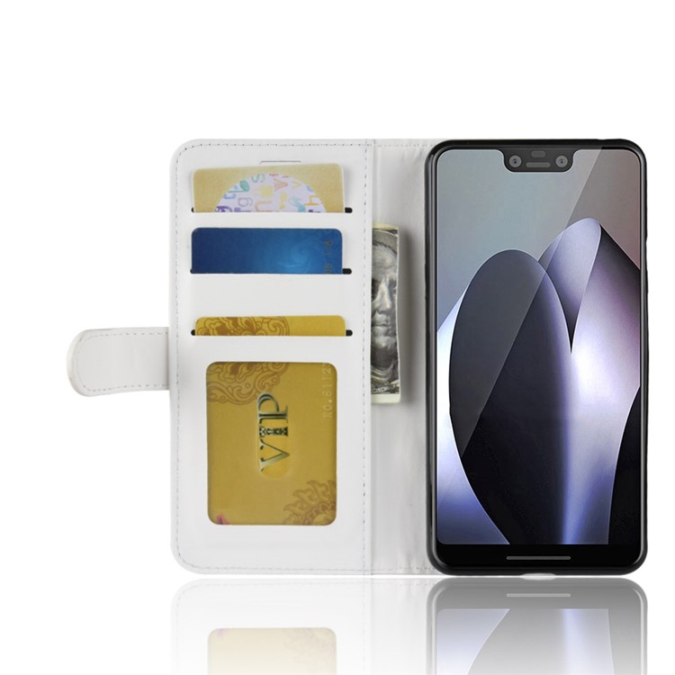 Crazy Horse Texture Wallet Stand Leather Mobile Cover for Google Pixel 3 XL / XL3 - White-5