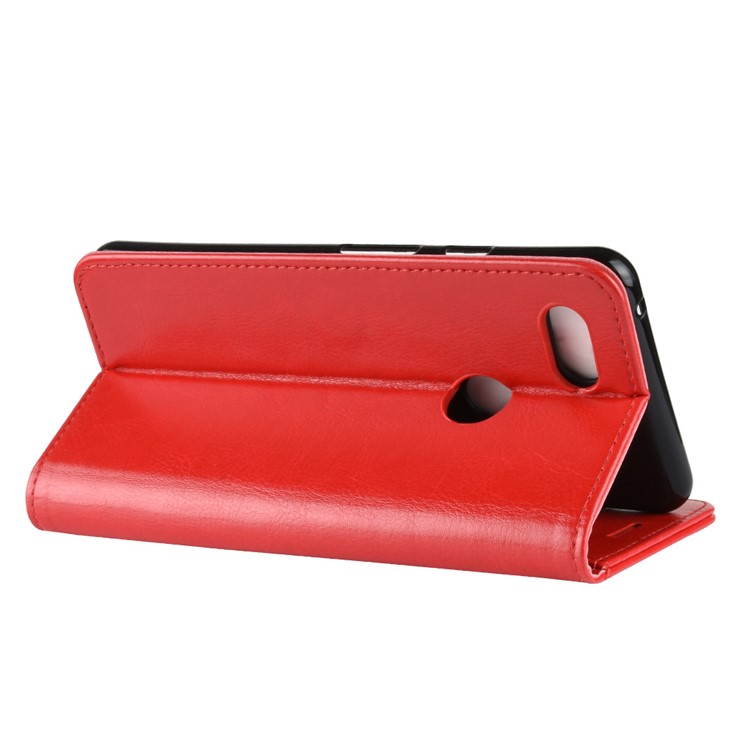 Crazy Horse Texture Wallet Stand Leather Cell Phone Case for Google Pixel 3 XL / XL3 - Red-6