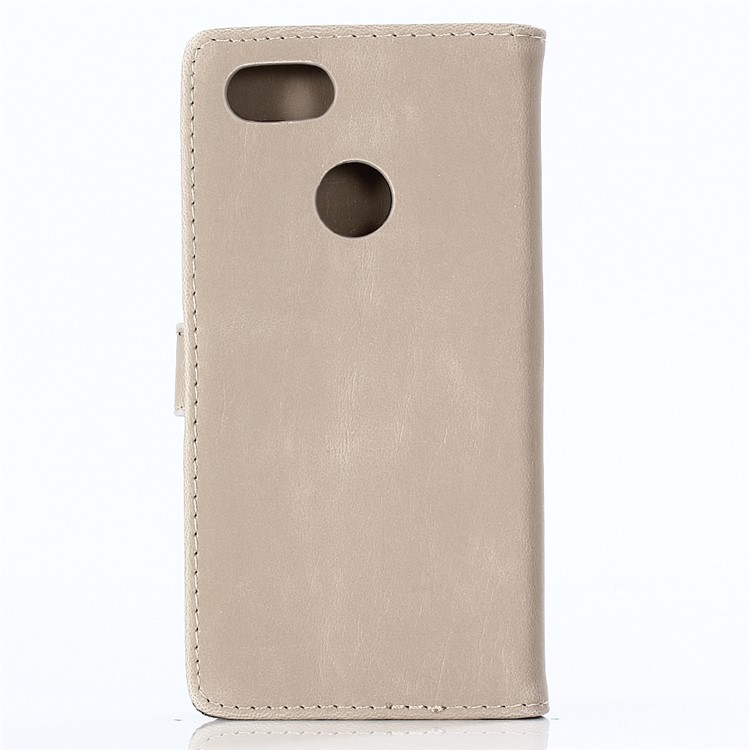For Google Pixel 3 Crazy Horse Texture Vintage Style Leather Wallet Phone Cover - Grey-2