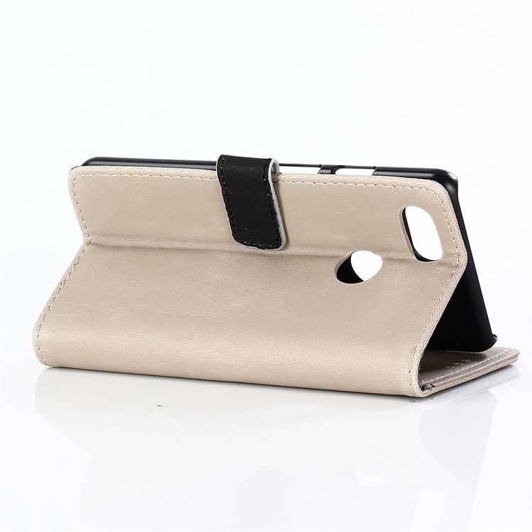 For Google Pixel 3 Crazy Horse Texture Vintage Style Leather Wallet Phone Cover - Grey-3