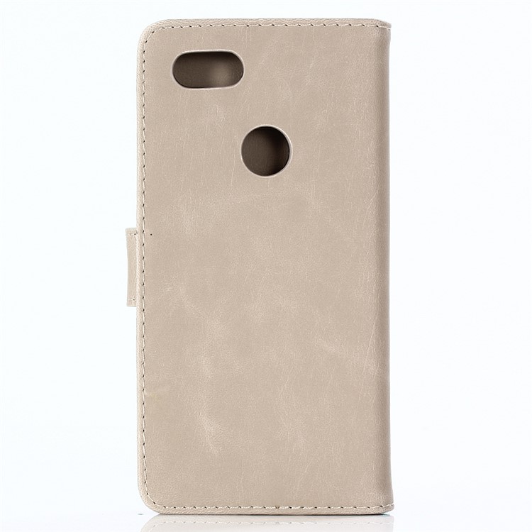 Crazy Horse Texture Vintage Style Leather Stand Phone Cover for Google Pixel 3 XL / XL3 - Grey-2