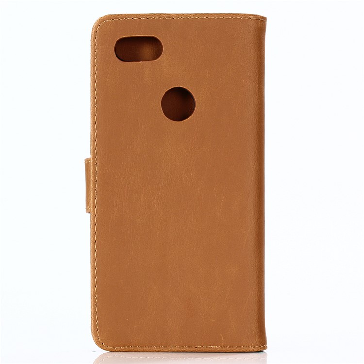 Crazy Horse Texture Vintage Style Leather Mobile Phone Shell for Google Pixel 3 XL / XL3 - Brown-2