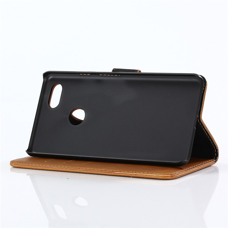 Crazy Horse Texture Vintage Style Leather Mobile Phone Shell for Google Pixel 3 XL / XL3 - Brown-4