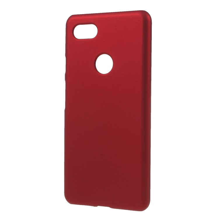 Rubberized Hard Plastic Back Case for Google Pixel 3 XL / XL3 - Red-2