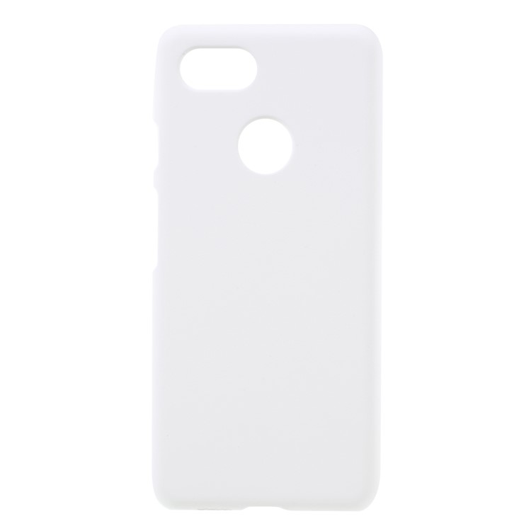 Rubberized Hard Plastic Phone Shell for Google Pixel 3 - White-1