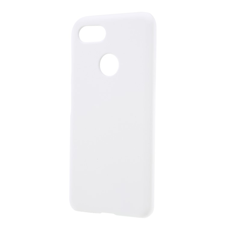 Rubberized Hard Plastic Phone Shell for Google Pixel 3 - White-2