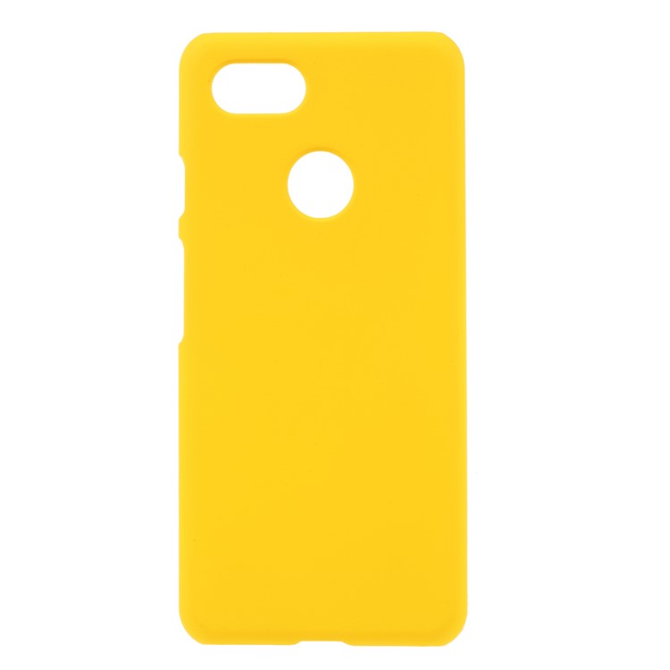 Rubberized Hard Plastic Back Case Protector for Google Pixel 3 - Yellow-1