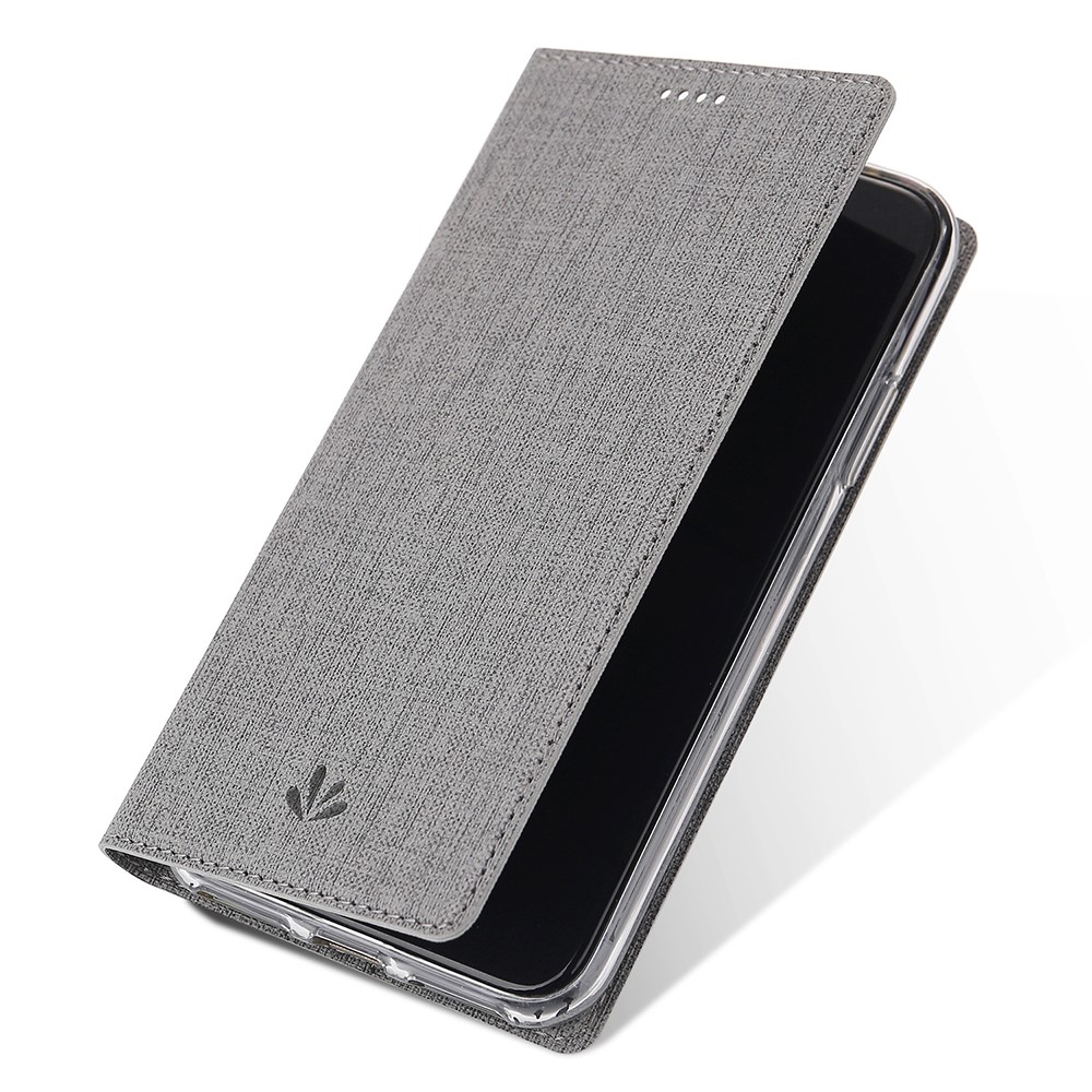 VILI DMX Cross Texture PU Leather Card Holder Cover for Google Pixel 3 - Grey-4