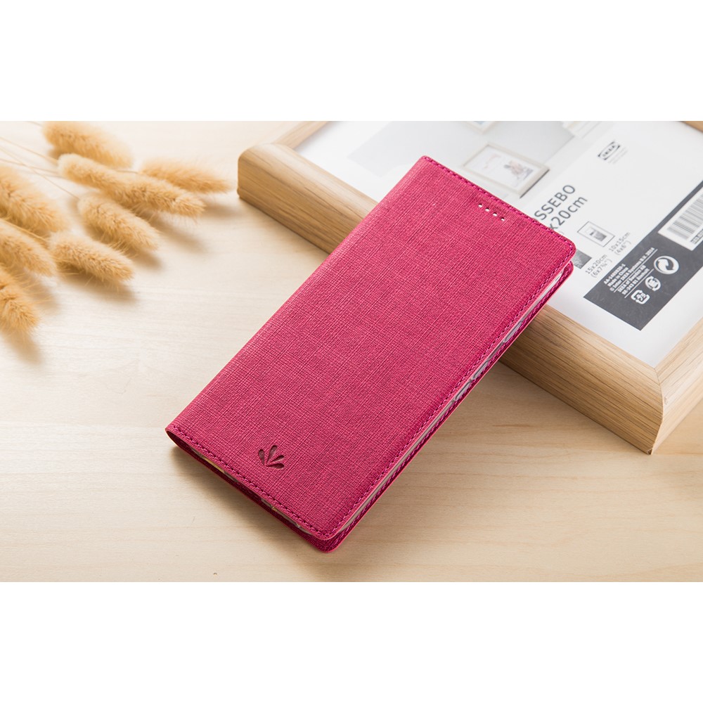 VILI DMX Cross Texture Téléphone Portable Case de Carte de Carte en Cuir Pour Google Pixel 3 - Rose