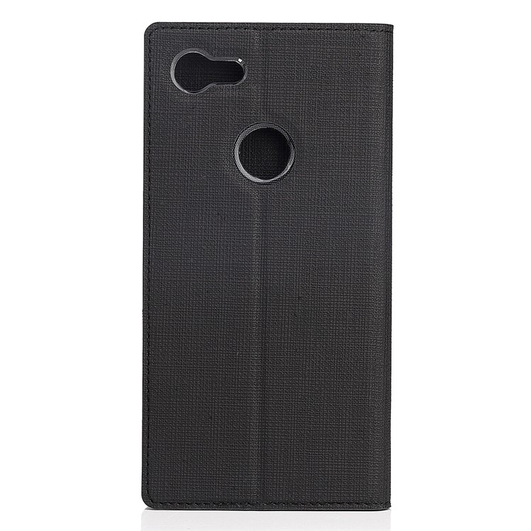 VILI DMX Cross Texture Leather Stand Case with Card Slot for Google Pixel 3 XL - Black-2