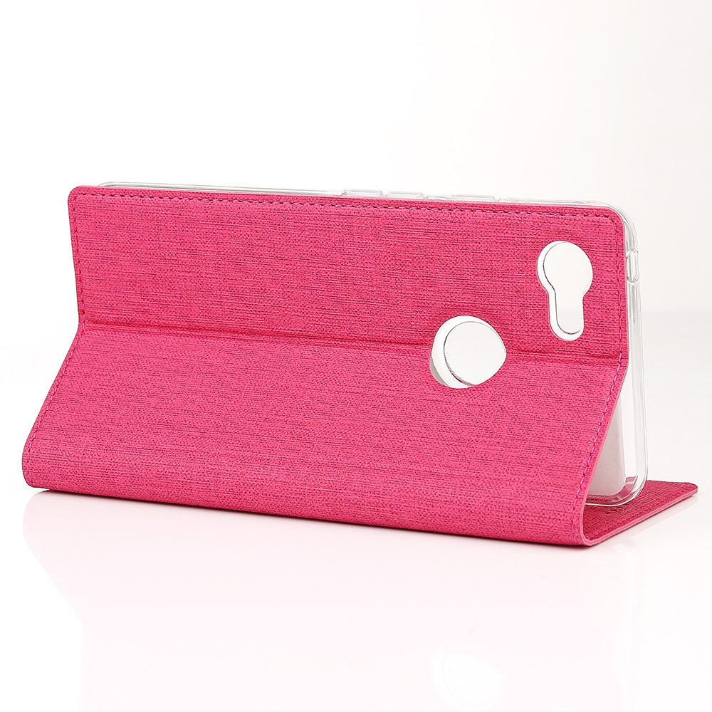 VILI DMX Cross Texture Leather Card Holder Case for Google Pixel 3 XL - Rose-3